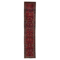 Long Vintage Persian Wool Hamadan Rug