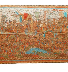 Long Vintage RamaYana Painting Indonesia Asian collectible Textiles Home Decor