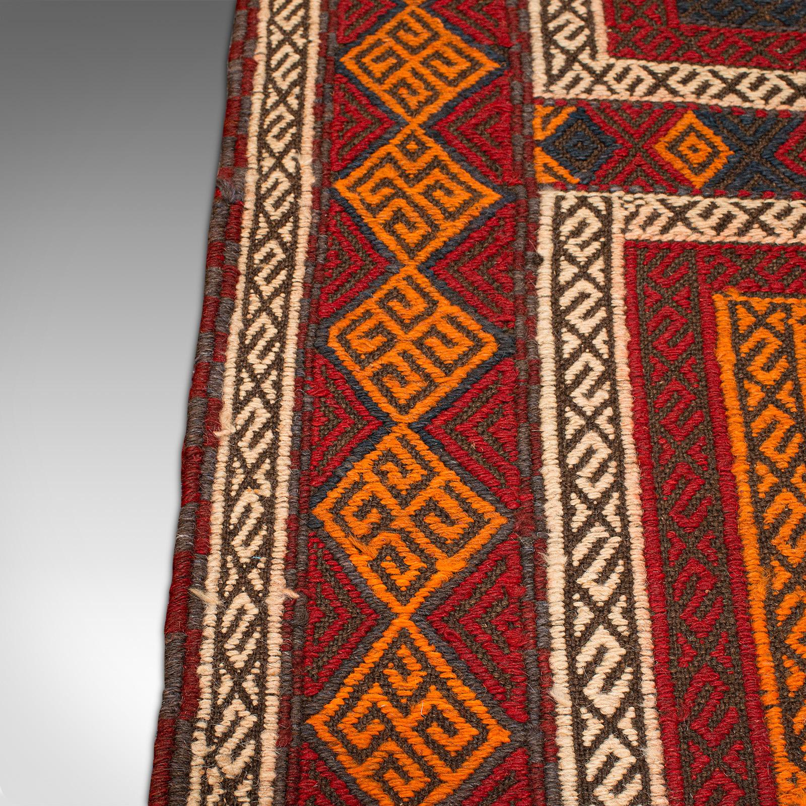Long Vintage Suzani Kilim Runner, Caucasian, Woven, Hallway, Carpet, Circa 1980 For Sale 5