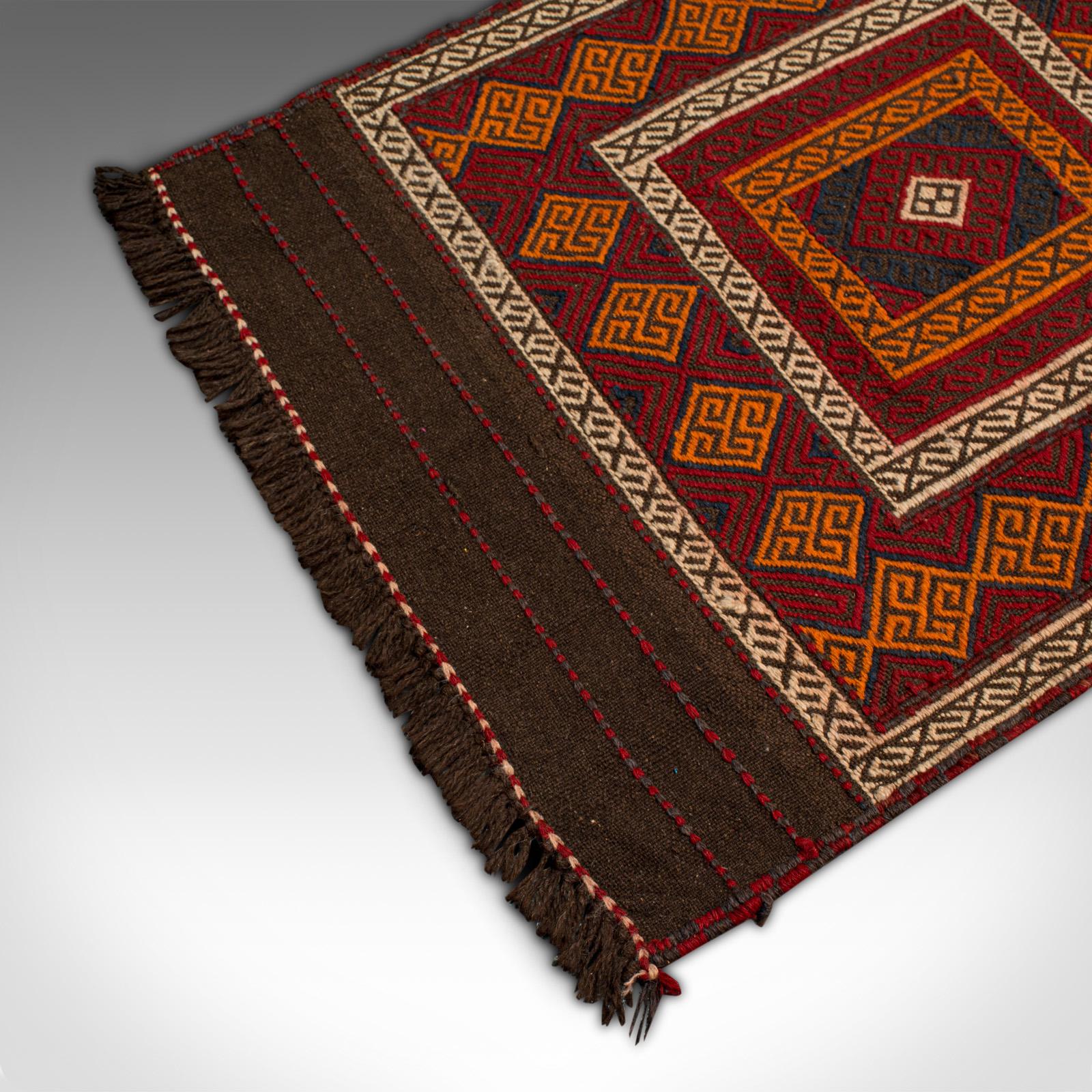 Long Vintage Suzani Kilim Runner, Caucasian, Woven, Hallway, Carpet, Circa 1980 For Sale 6