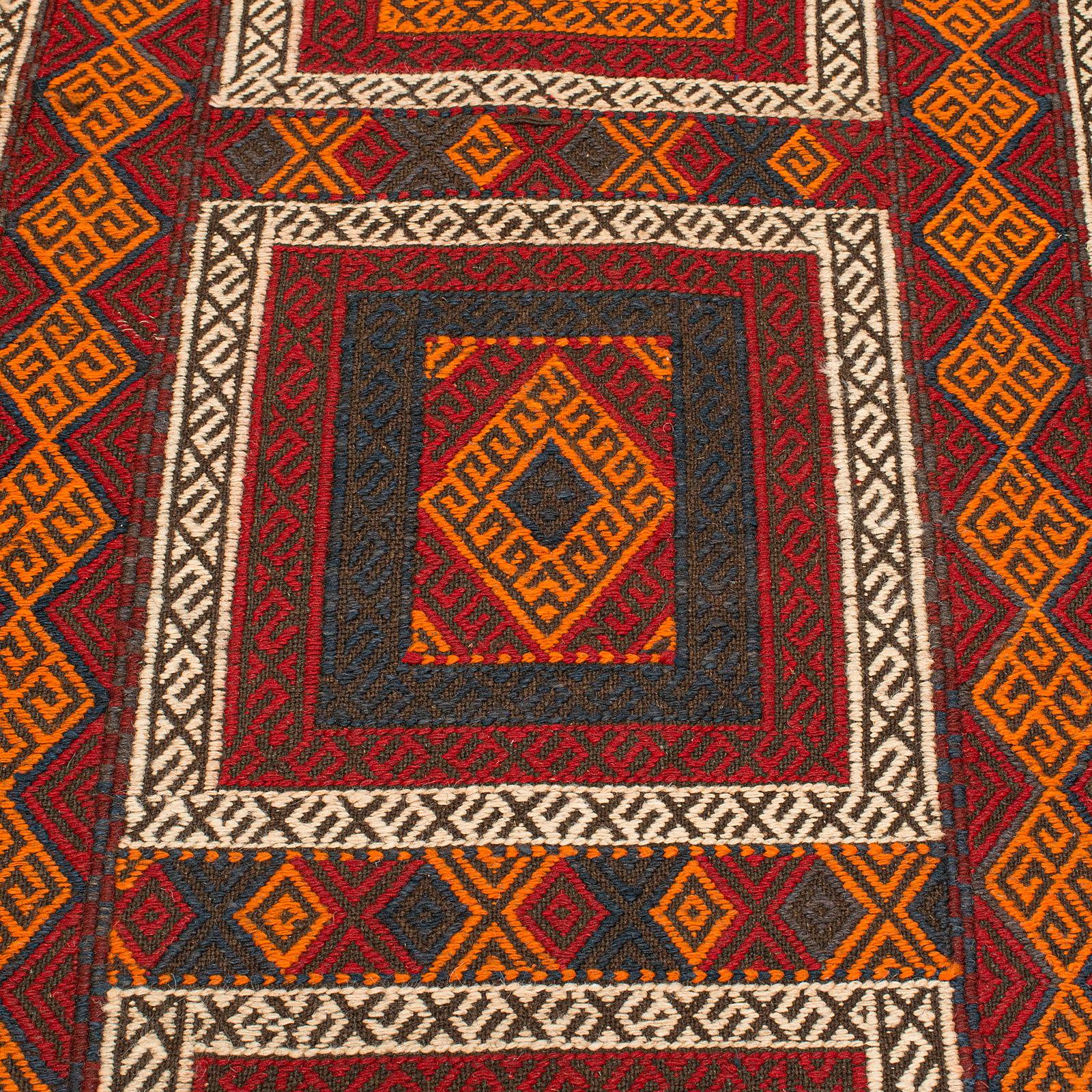 Long Vintage Suzani Kilim Runner, Caucasian, Woven, Hallway, Carpet, Circa 1980 For Sale 4