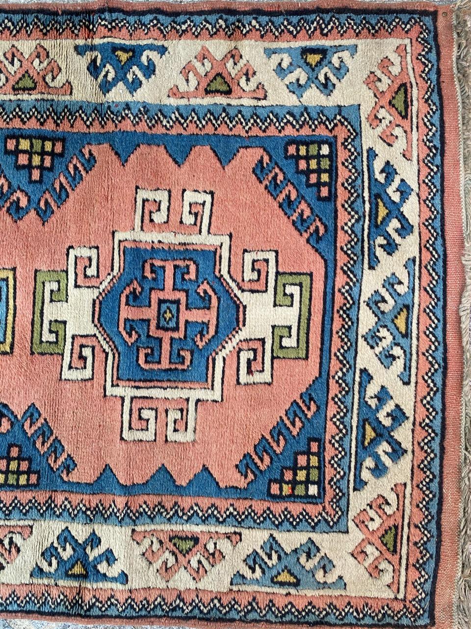 Wool Long Vintage Turkish Kars Runner