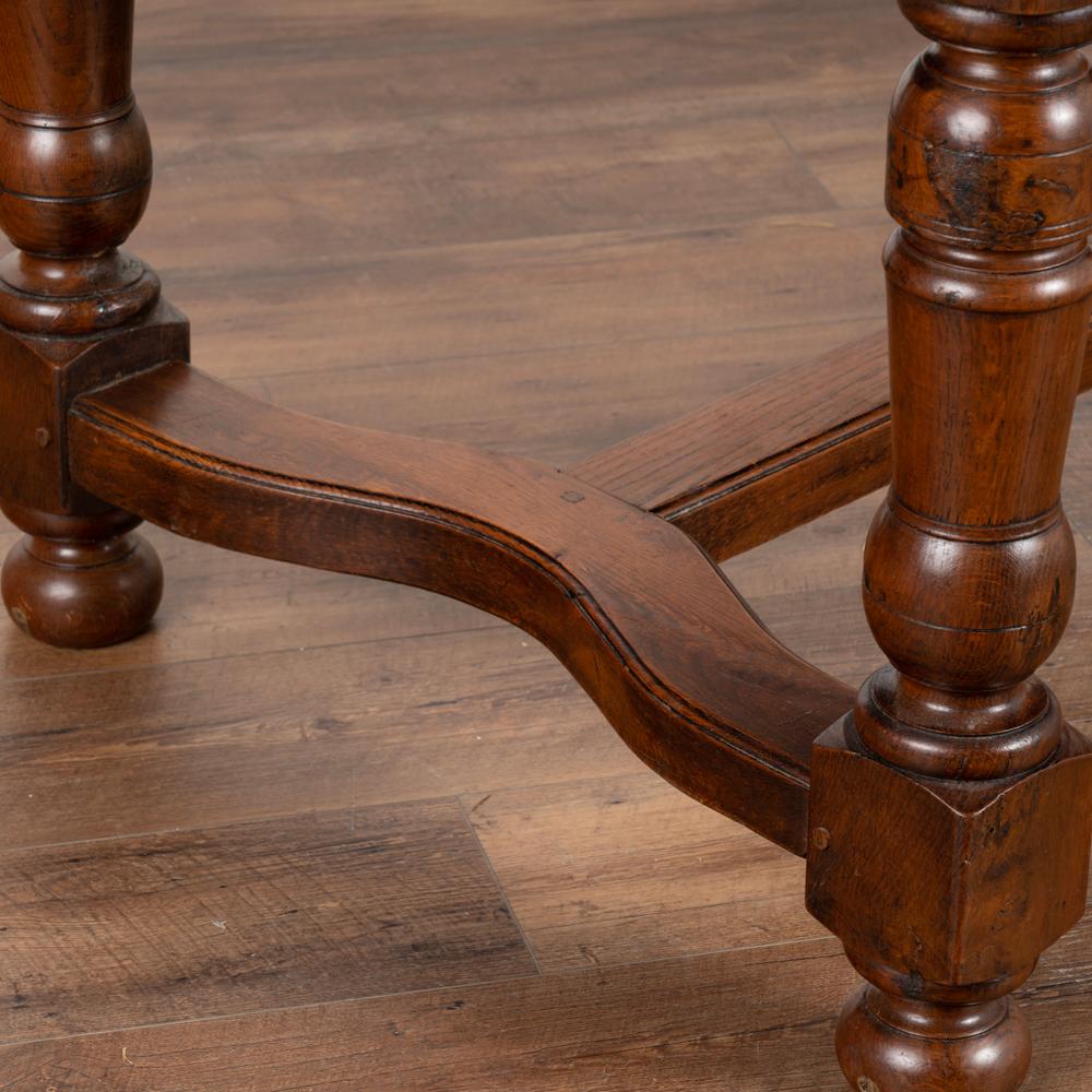 Long Walnut Dining Refectory Library Table from France, circa 1900s In Good Condition In Round Top, TX