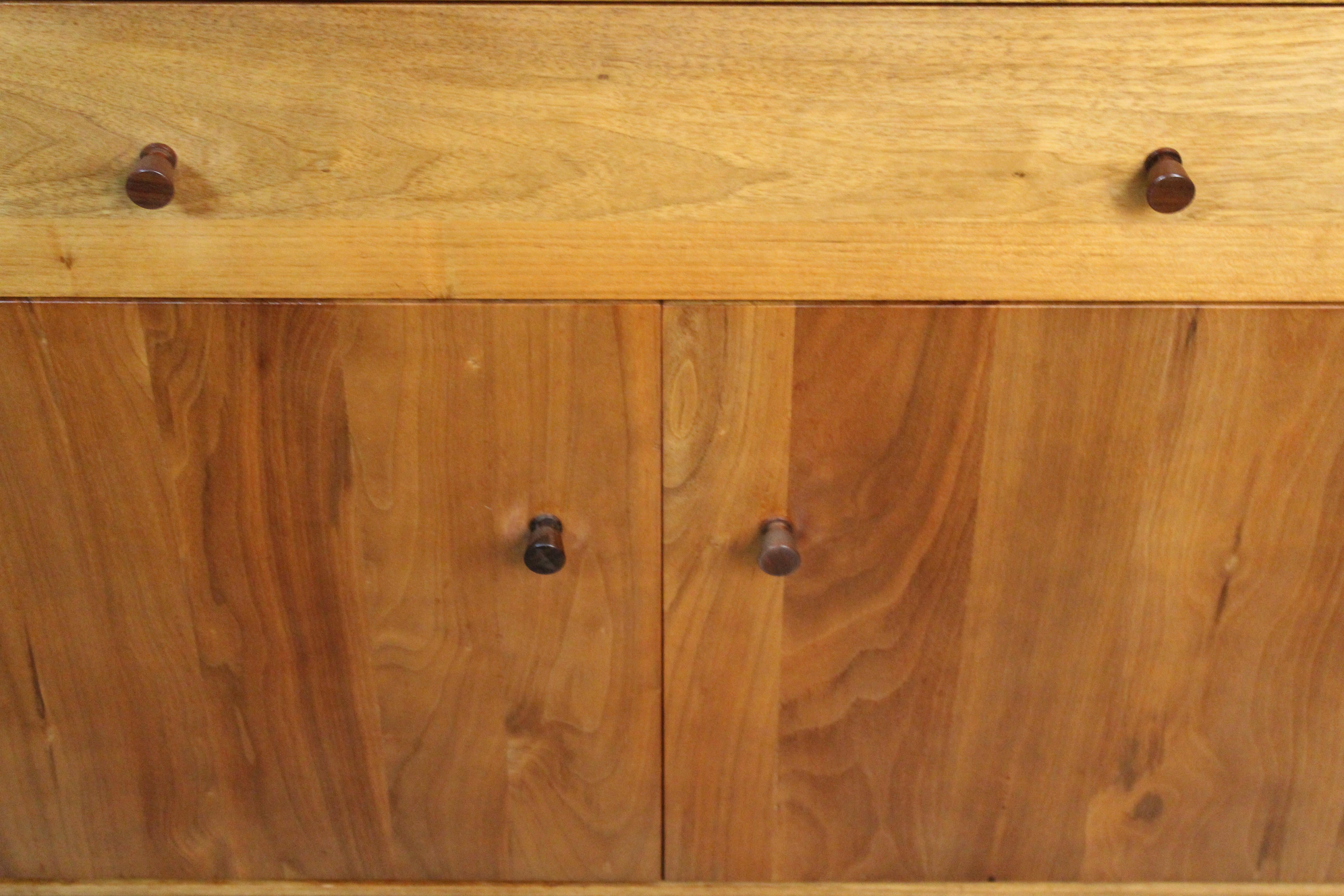 Long Walnut Media Cabinet For Sale 5