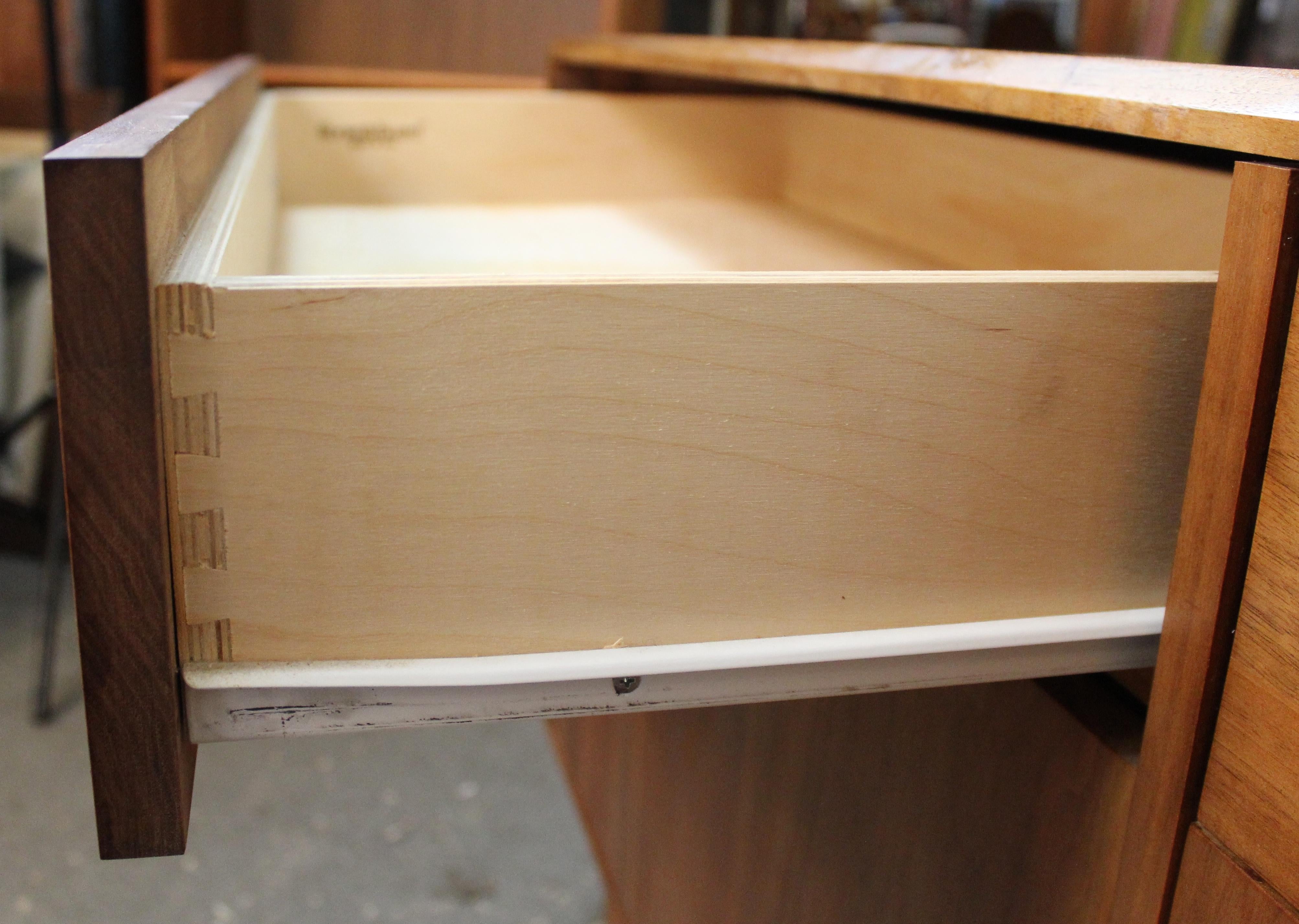 Long Walnut Media Cabinet For Sale 4