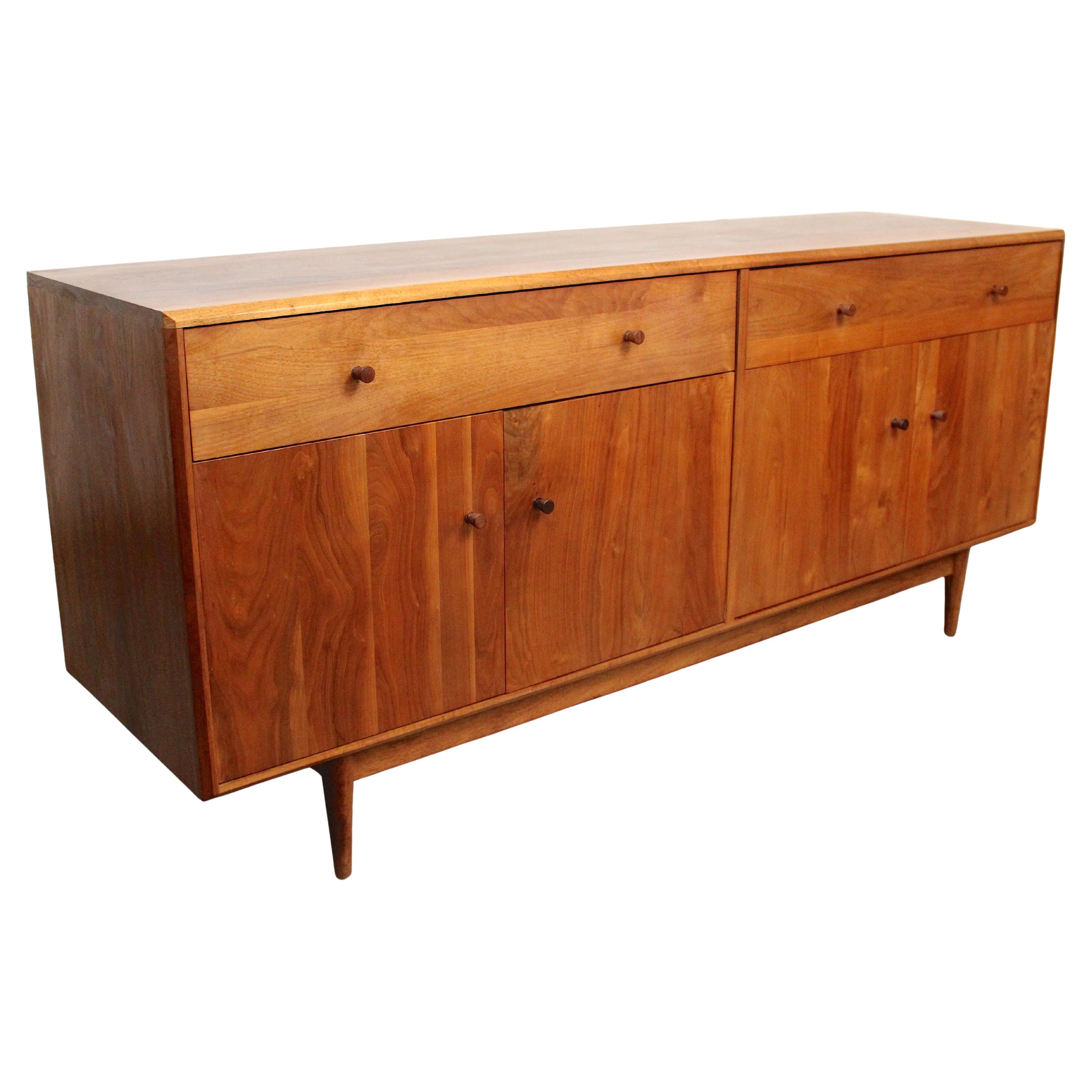 Long Walnut Media Cabinet