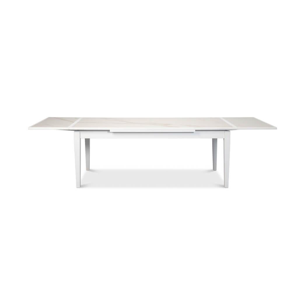 Longue table à rallonge italienne blanche Neuf - En vente à Westwood, NJ