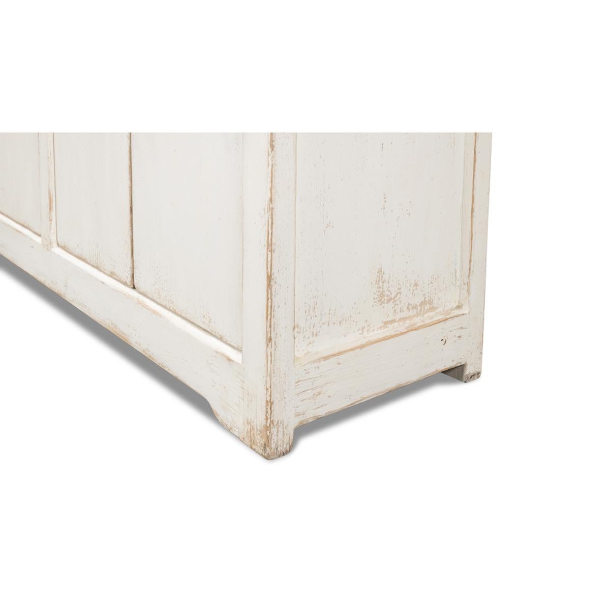 Long Whitewash Country Buffet For Sale 3