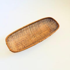 Long Wicker Basket Tray