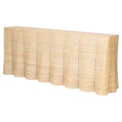 Long Wicker Drapery Ghost Console