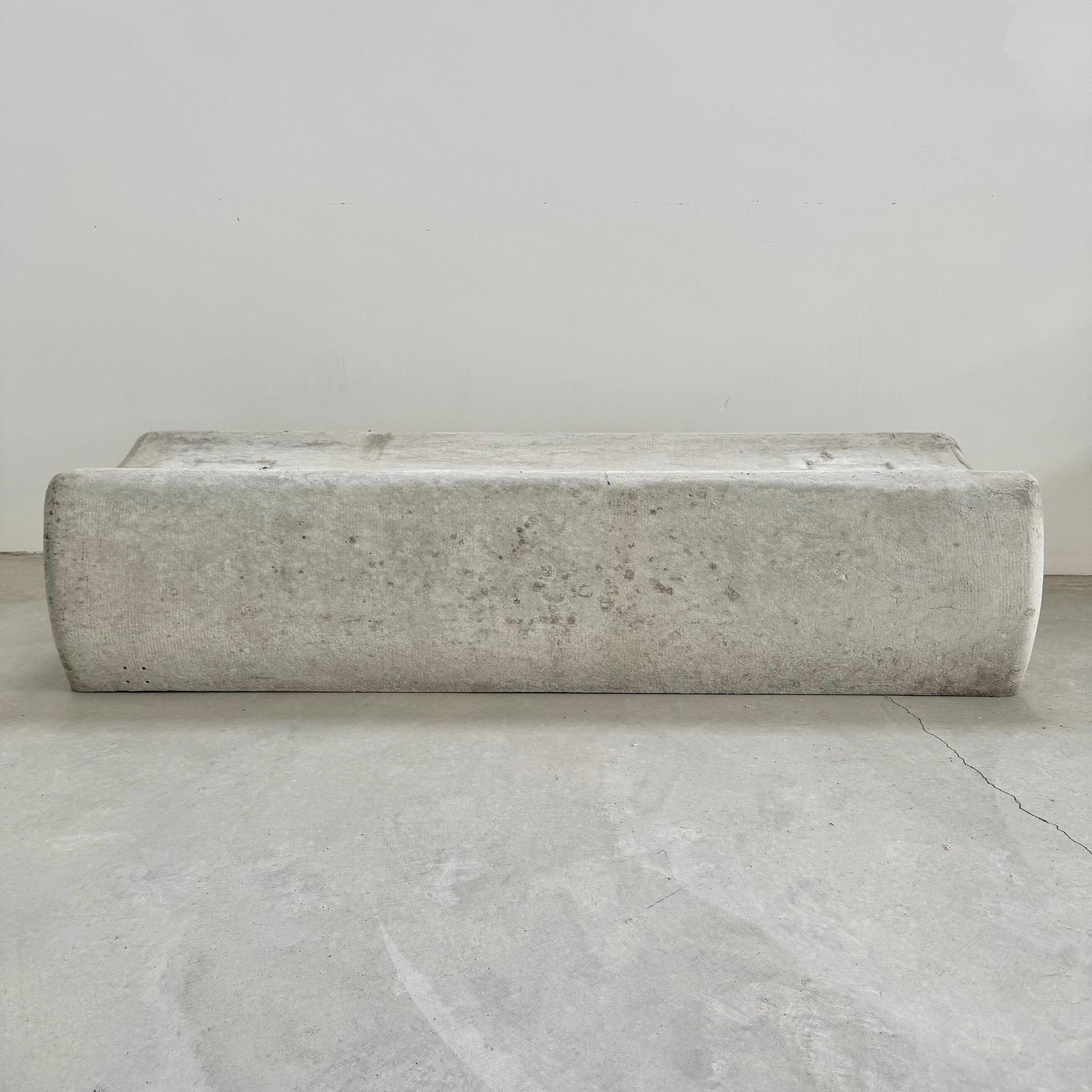 Modern Long Willy Guhl Concrete Bench, 1960s, Switzerland For Sale
