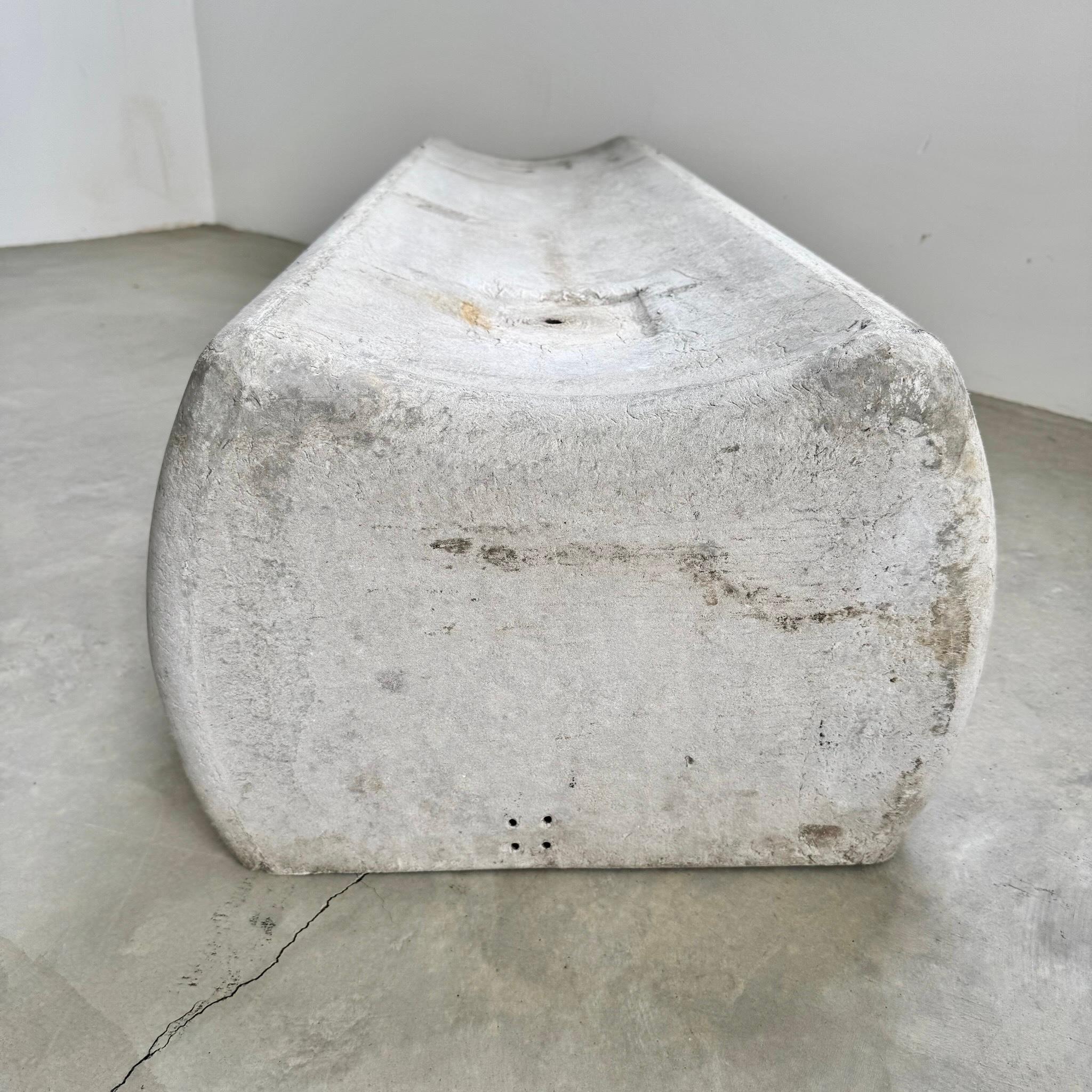 Swiss Long Willy Guhl Concrete Bench, 1960s, Switzerland For Sale