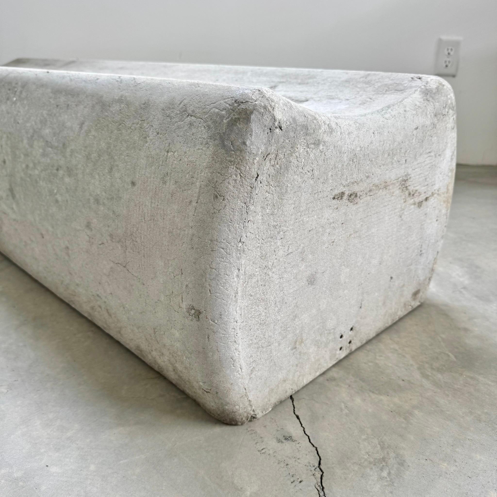 Mid-20th Century Long Willy Guhl Concrete Bench, 1960s, Switzerland For Sale