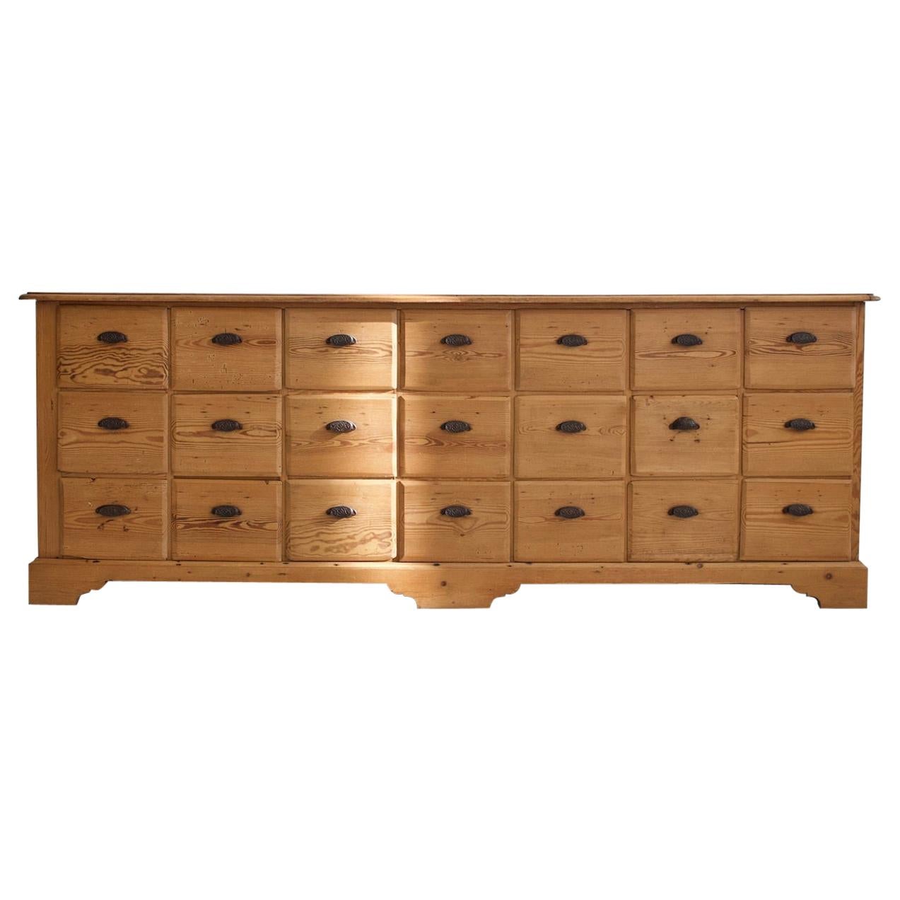 Long Wooden Chest of Drawers / Store Counter