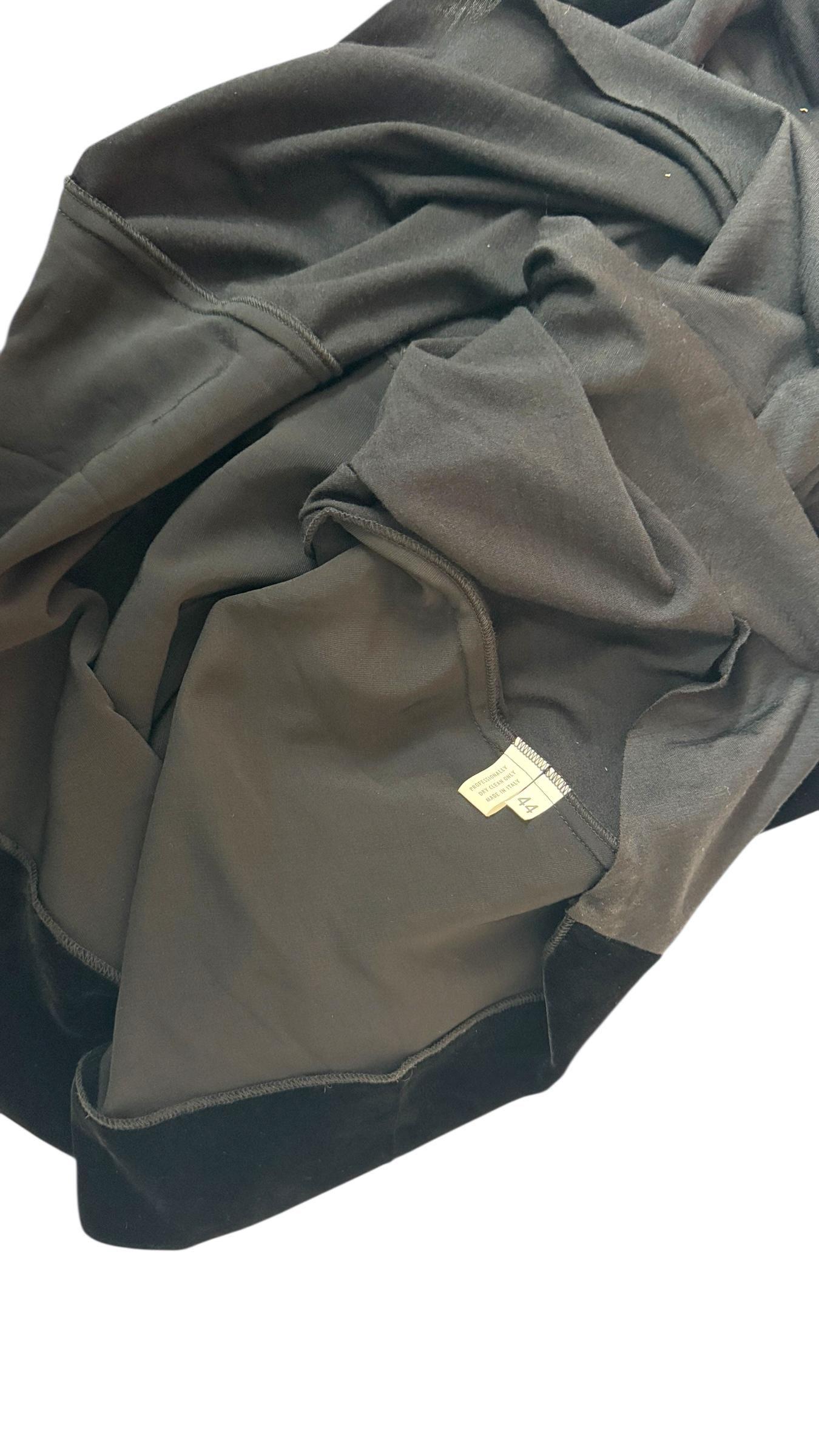 Langes Kleid aus Wolle und Samt von Marina Sinibaldi Benatti - Italienischer Minimalismus im Angebot 6