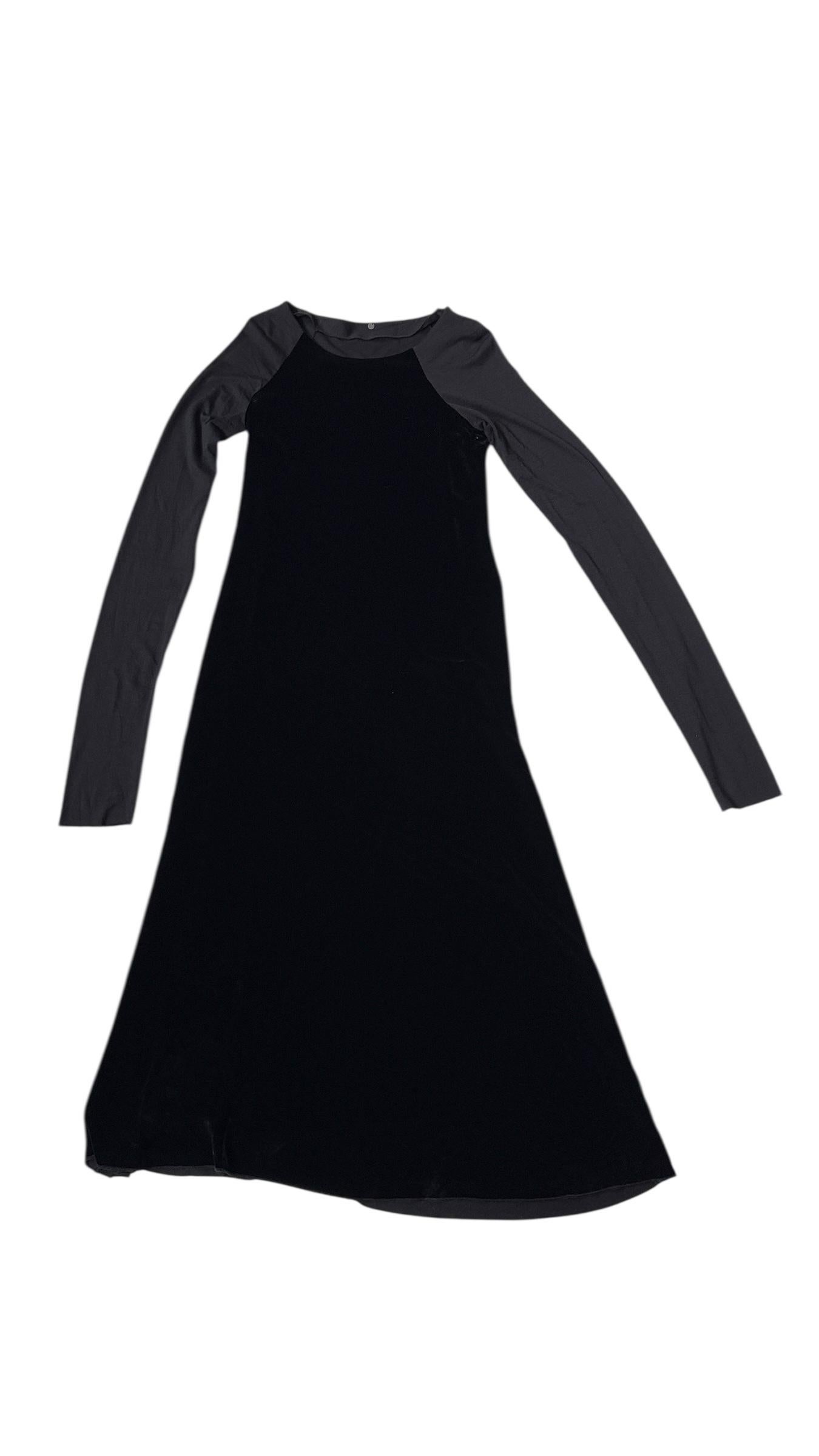 Langes Kleid aus Wolle und Samt von Marina Sinibaldi Benatti - Italienischer Minimalismus im Angebot 1