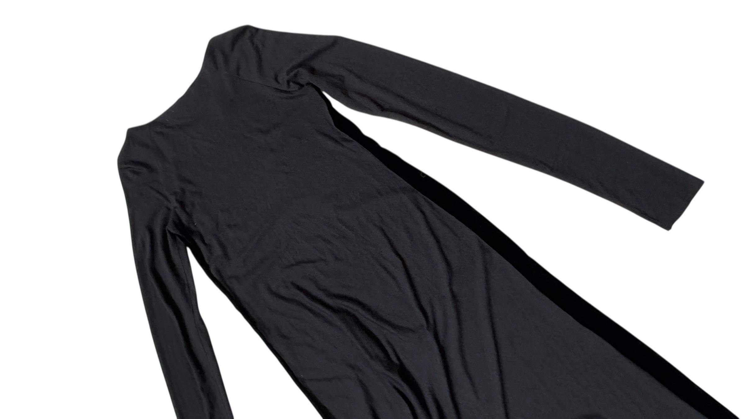 Langes Kleid aus Wolle und Samt von Marina Sinibaldi Benatti - Italienischer Minimalismus im Angebot 3