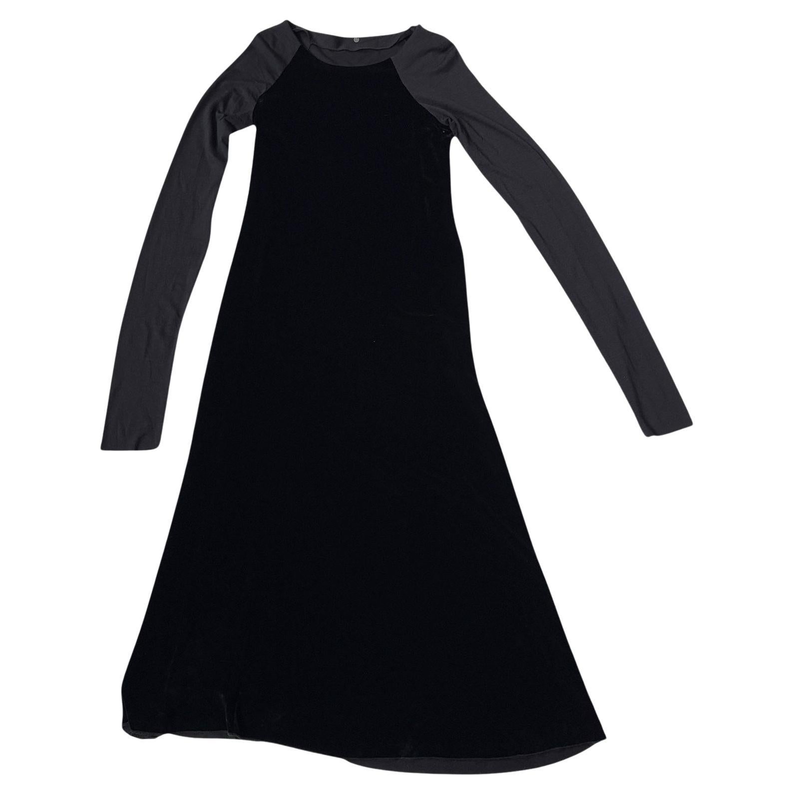 Langes Kleid aus Wolle und Samt von Marina Sinibaldi Benatti - Italienischer Minimalismus im Angebot