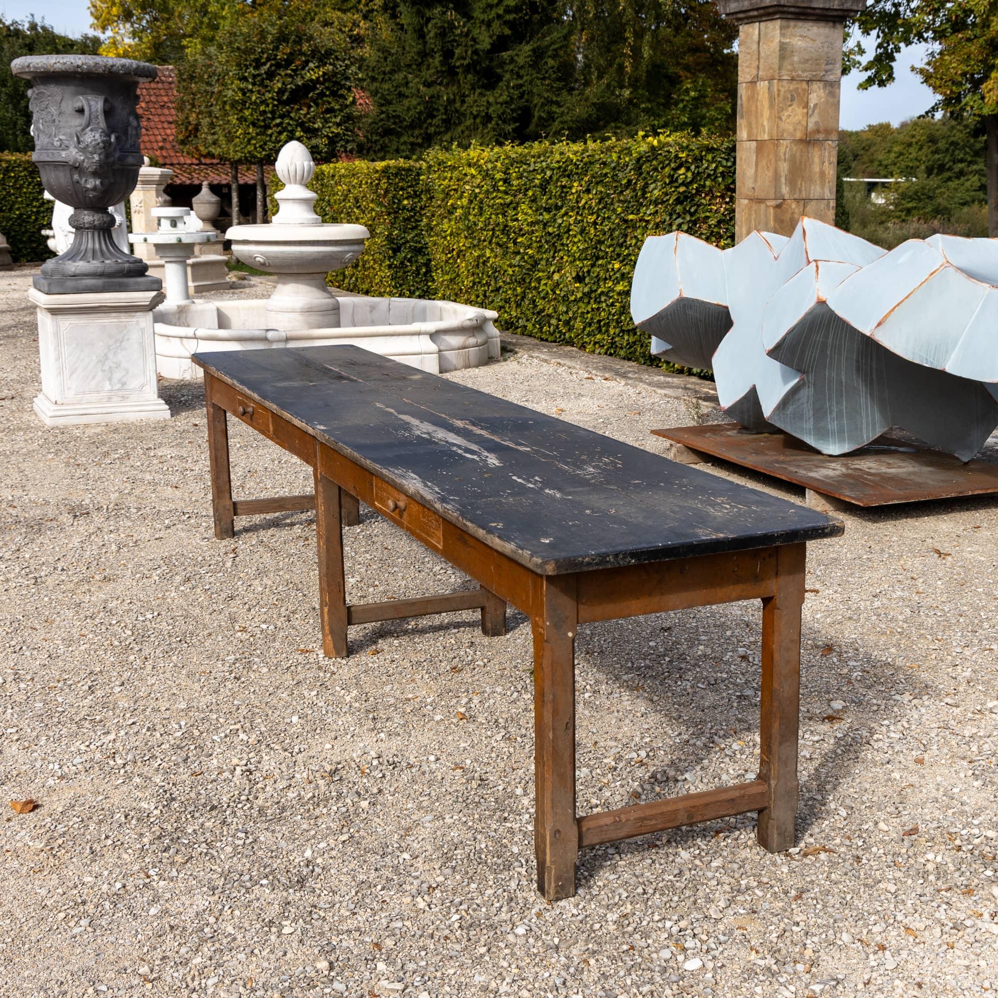 Painted Long work table, 20th century For Sale