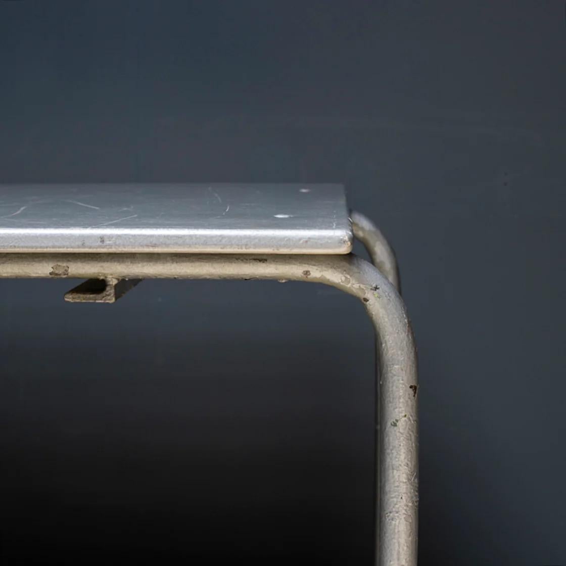 French Long Work Table with cast iron base leg, 1980s For Sale