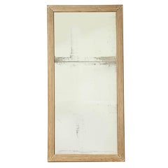 Antique Long, Rectangular Cerused Wood Mirror with Original Glass, France, 19th Century