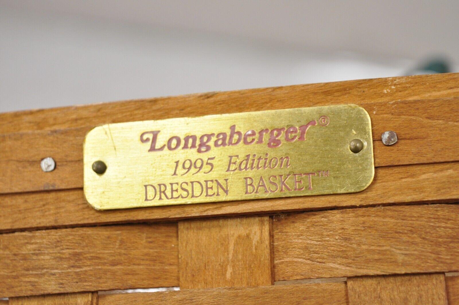 Classique américain Panier Longaberger 1994 Jingle Bell Basket 1995 Dresde 1988 Panier - 3 pièces en vente