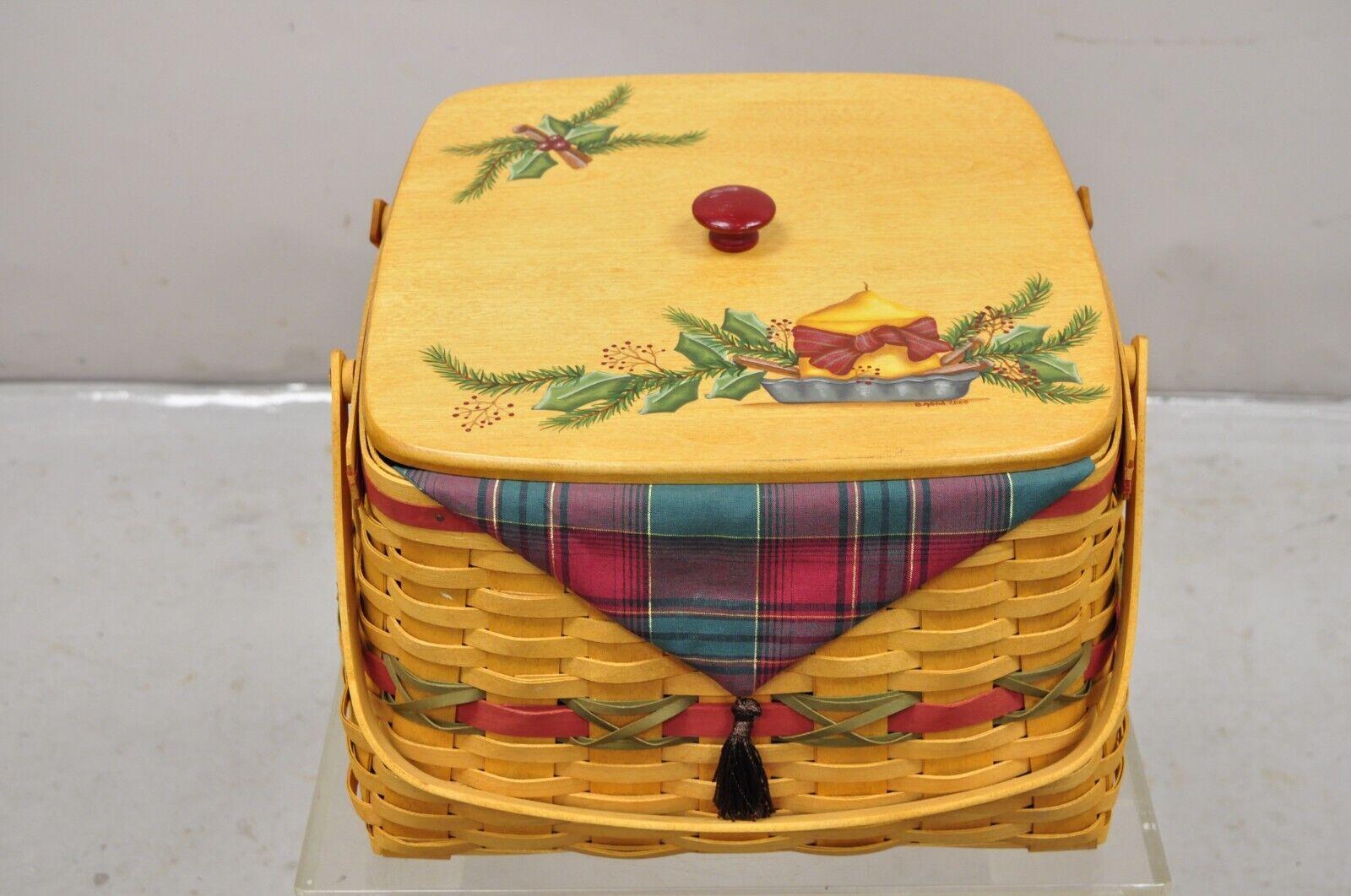 Vintage Longaberger 2000 Holiday Hostess 12 Days of Christmas Basket 17833 with Lid & Liners. Item featured Includes 3 plastic liners. Circa 2000. Measurements: 10
