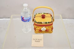 Longaberger 2000 Red Tree Trimming Let it Snow Basket with Protector Lid & Card