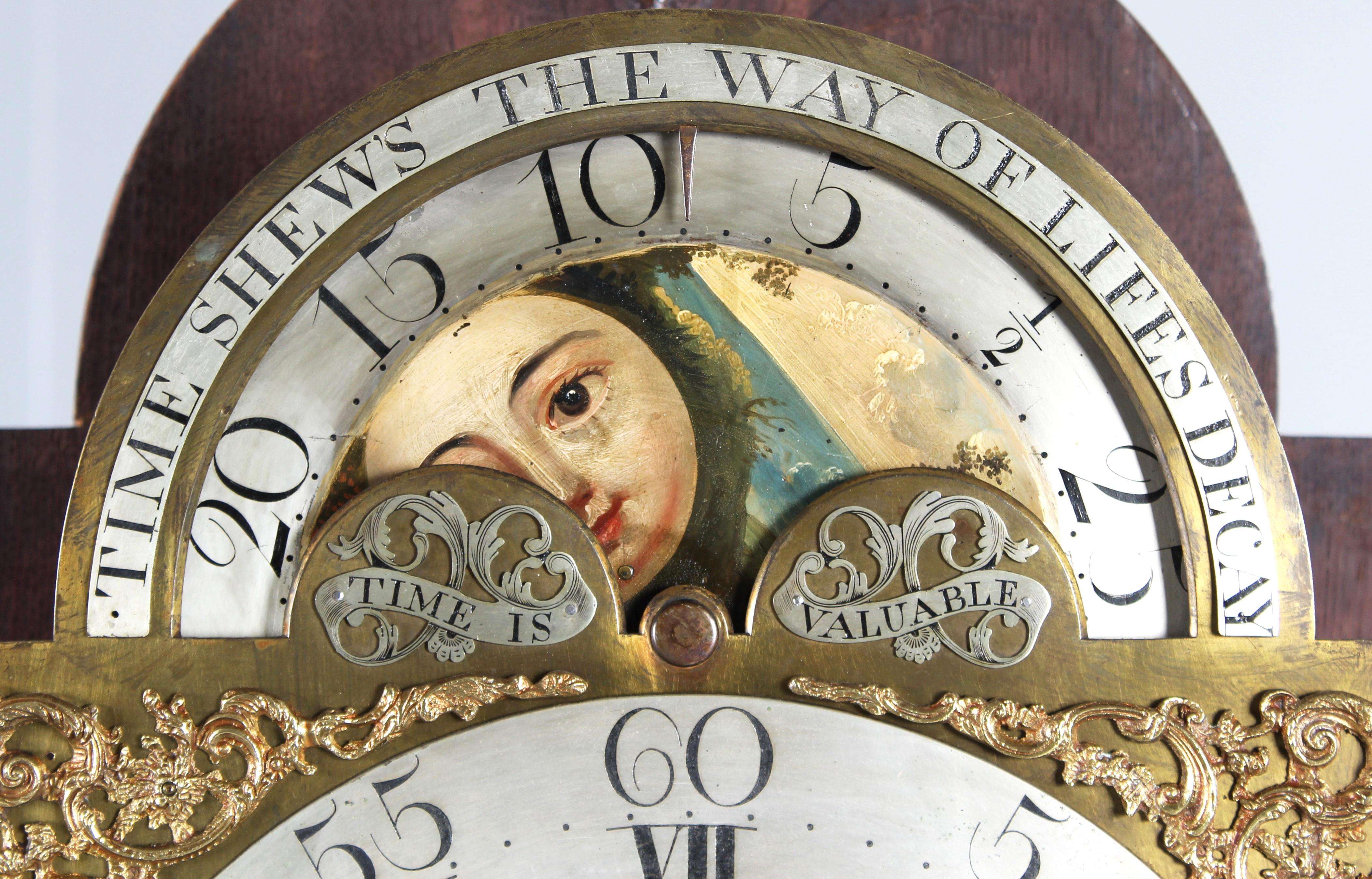 English Longcase Clock, Moonphases, Date and Seconds, John Clifton Liverpool, circa 1785 For Sale