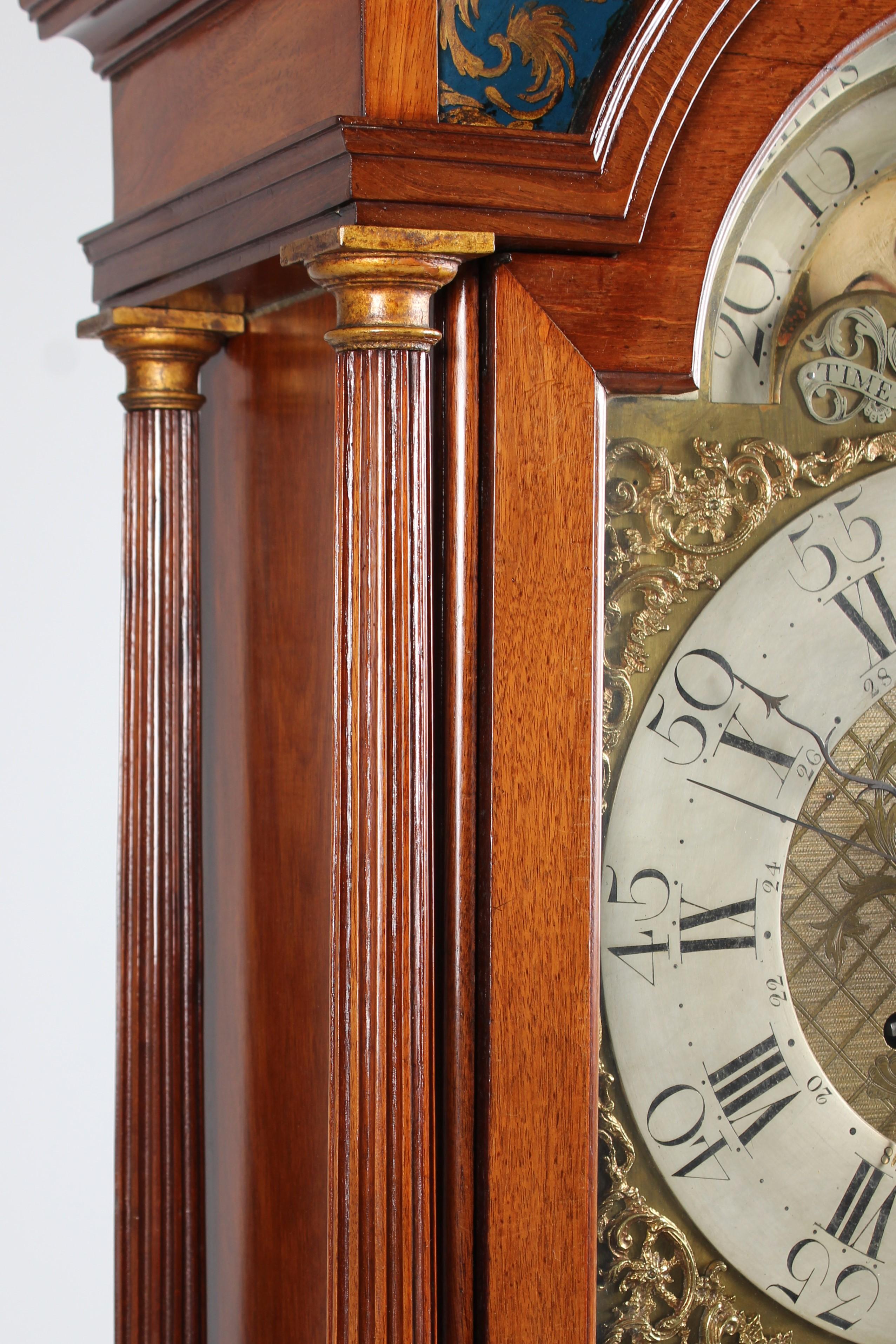 Longcase Clock, Moonphases, Date and Seconds, John Clifton Liverpool, circa 1785 For Sale 2