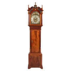 Horloge à long cadran, phases de lune, date et secondes, I John Clifton Liverpool, vers 1785