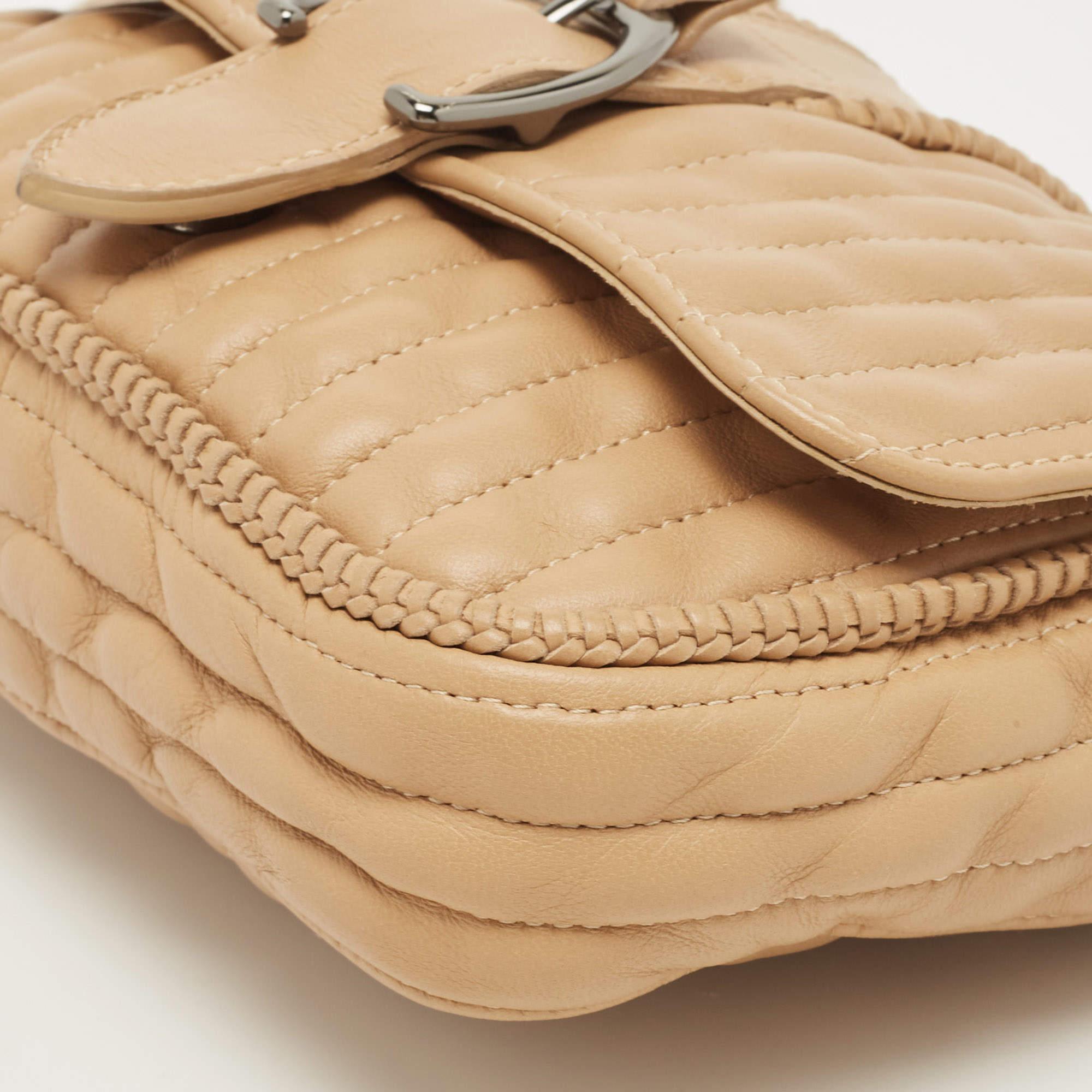 Longchamp Beige Leather Flap Crossbody Bag 9
