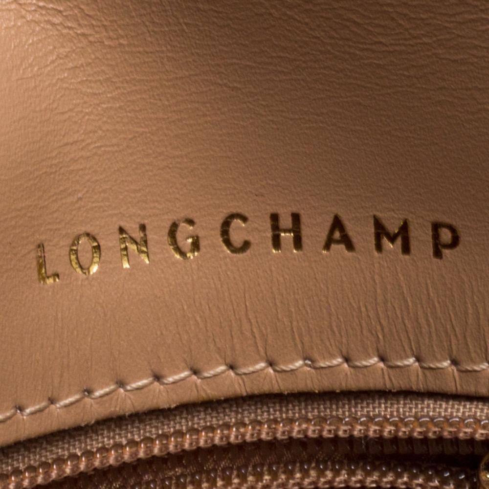Longchamp Beige Leather Flap Crossbody Bag 1