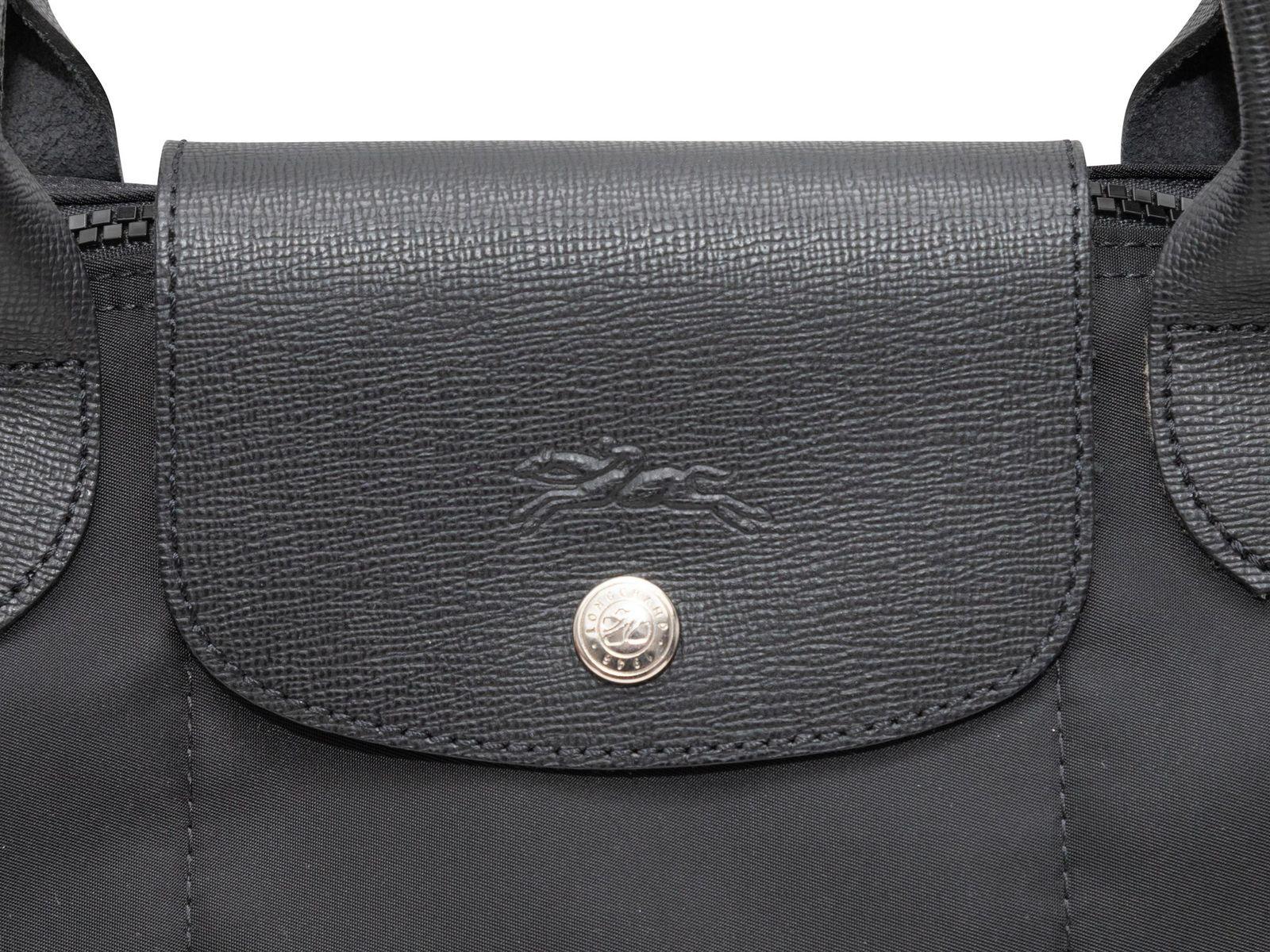Longchamp Black Le Pliage Crossbody Tote Bag 1