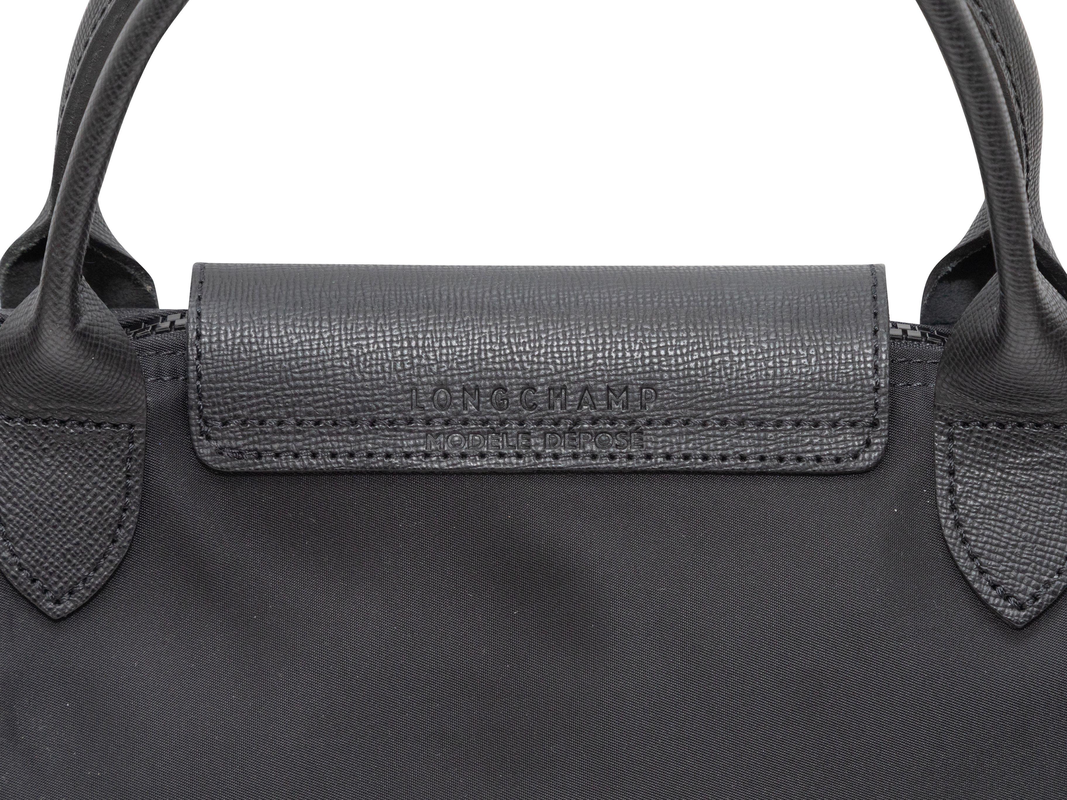 Longchamp Black Le Pliage Crossbody Tote Bag 4