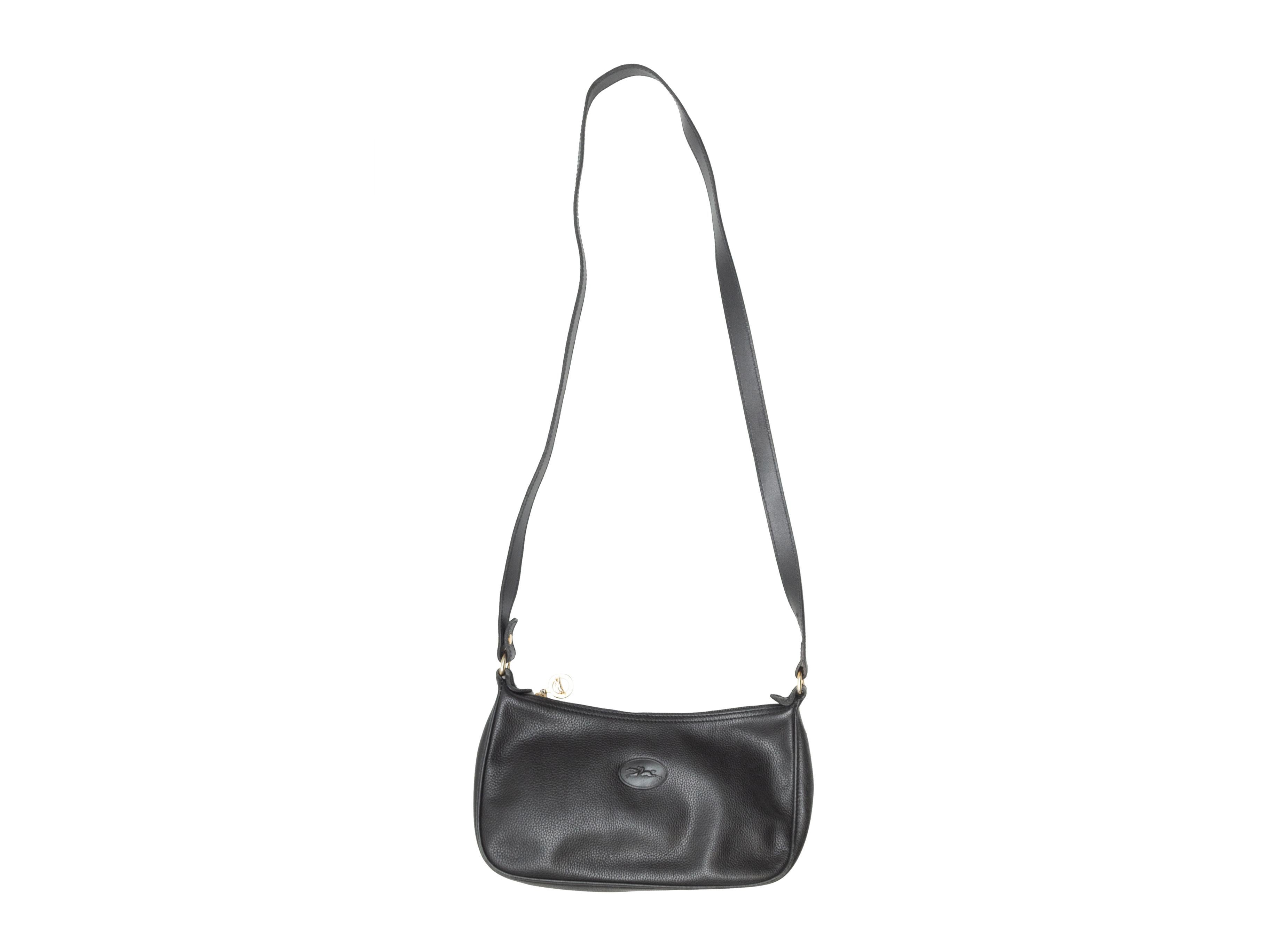 Longchamp - Mini sac à main en cuir noir Bon état à New York, NY