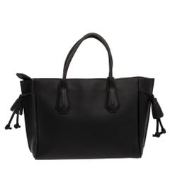 Longchamp Black/Multicolor Leather and Suede Medium Penelope Arty Tote