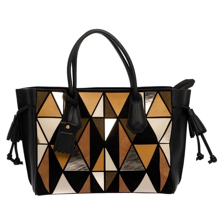 Longchamp Black/Multicolor Leather and Suede Medium Penelope Arty Tote at  1stDibs | mr bags sanford