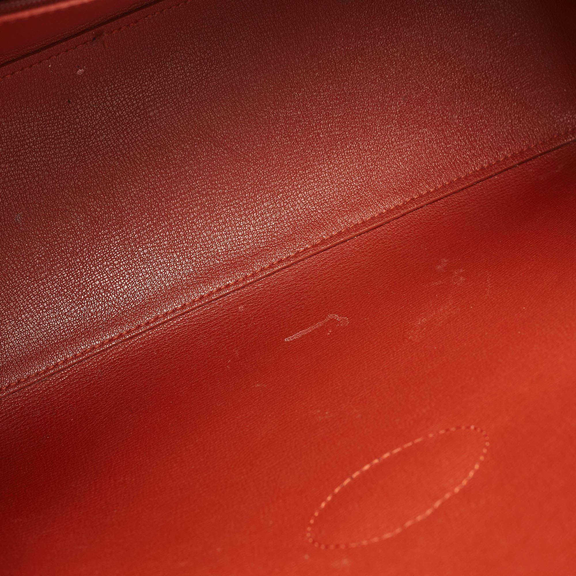 Longchamp Black/Rust Leather Roseau Tote 9