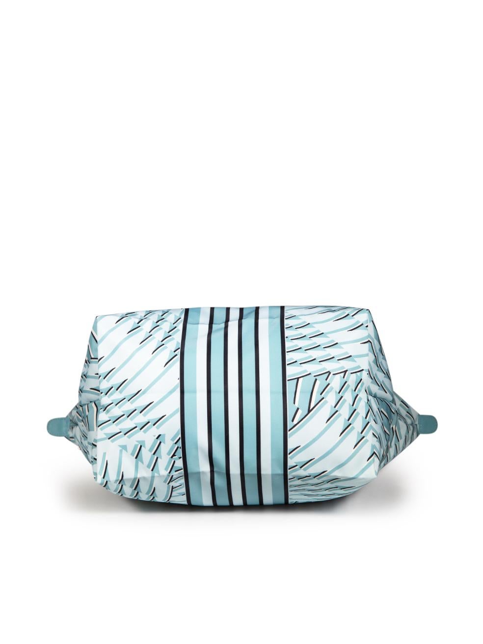 Women's Longchamp Blue Patterned Le Pliage Tote Bag