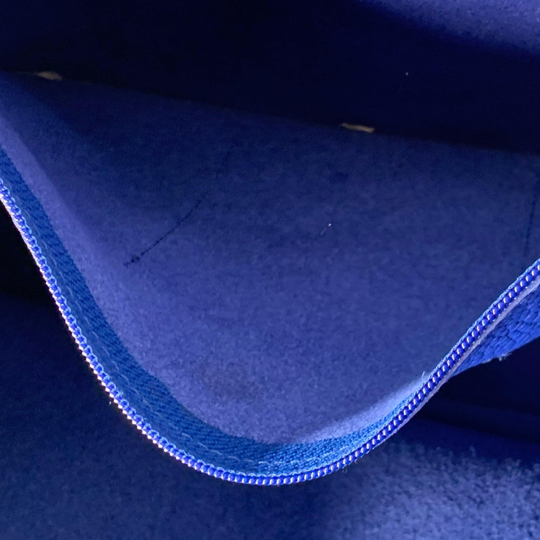 LONGCHAMP Blue Pebble Grain Leather Tote Handbag For Sale 7