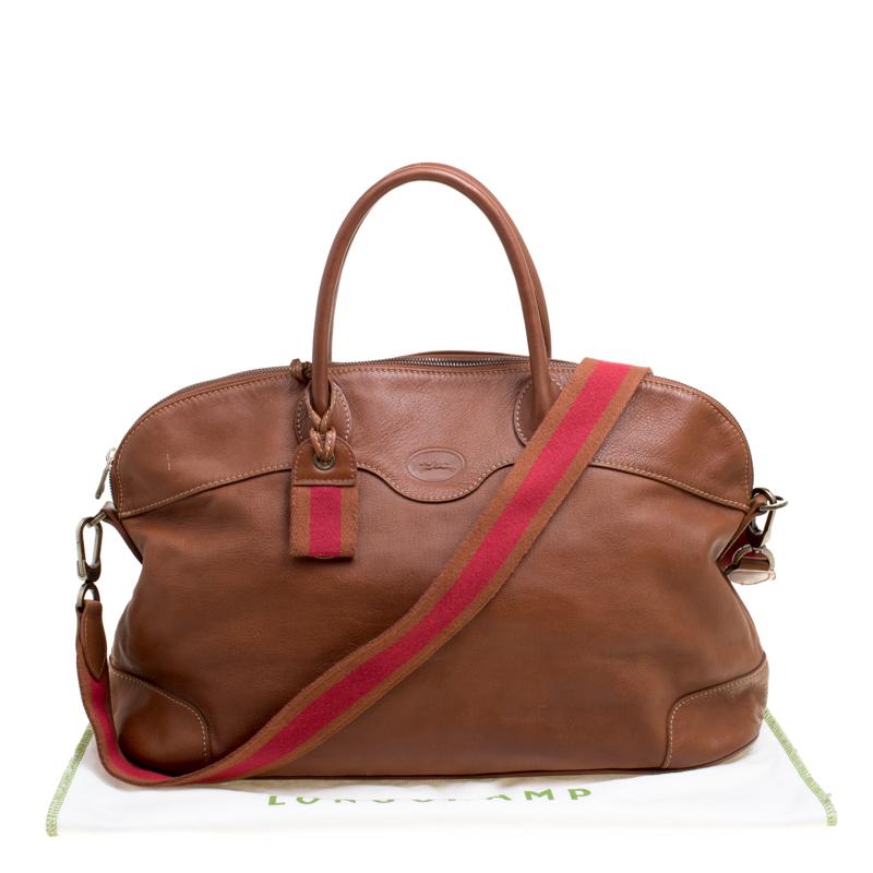 Longchamp Brown Leather Au Sultan Top Handle Bag 4