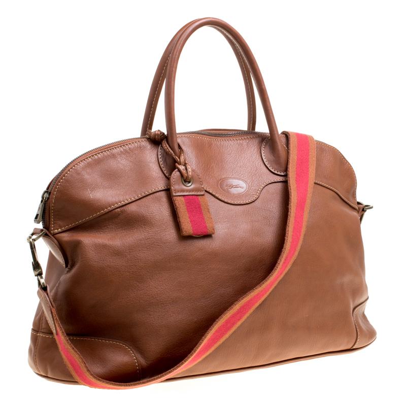 Longchamp Brown Leather Au Sultan Top Handle Bag 2