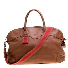 Longchamp Brown Leather Au Sultan Top Handle Bag