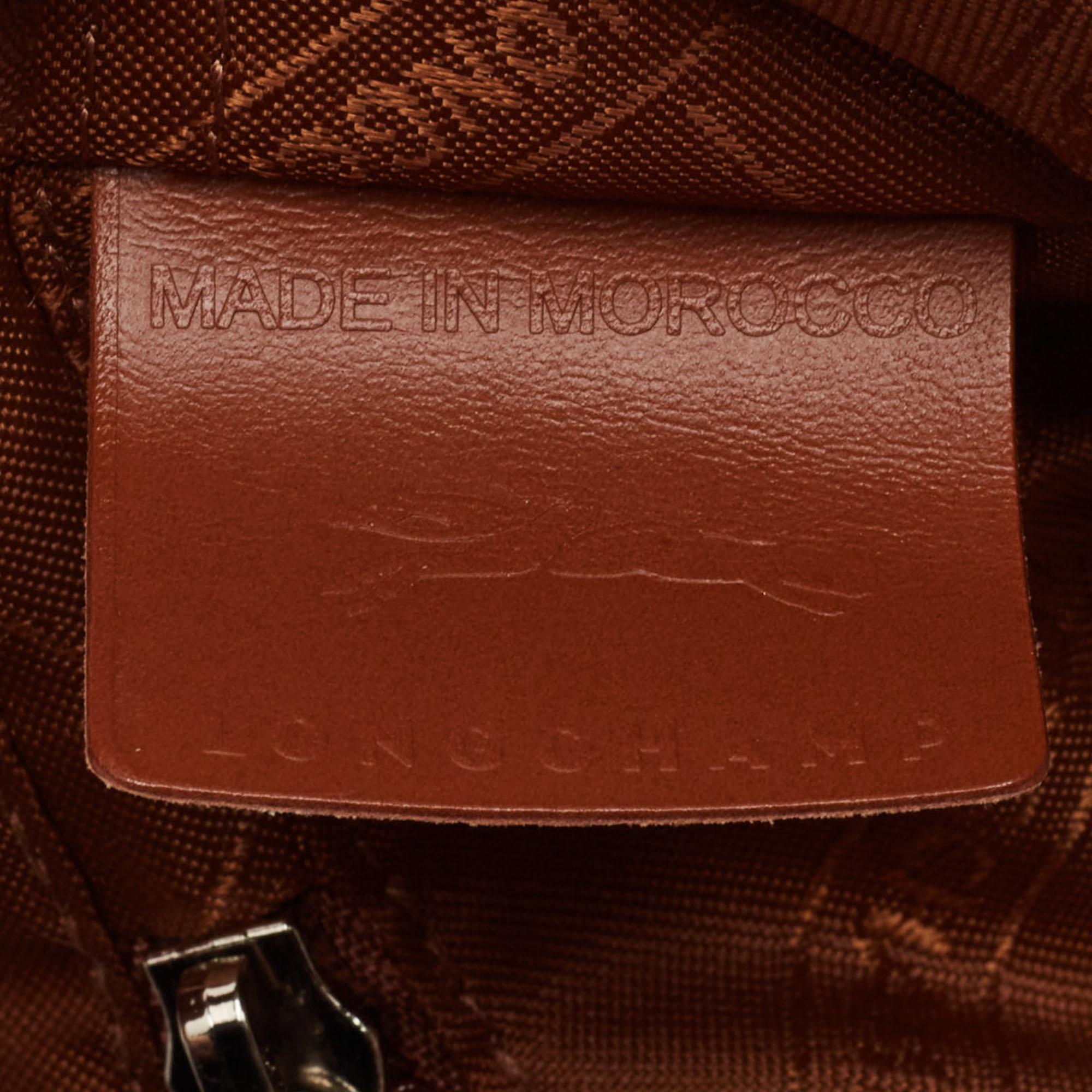 Longchamp Brown Leather Le Foulonne City Bag 7