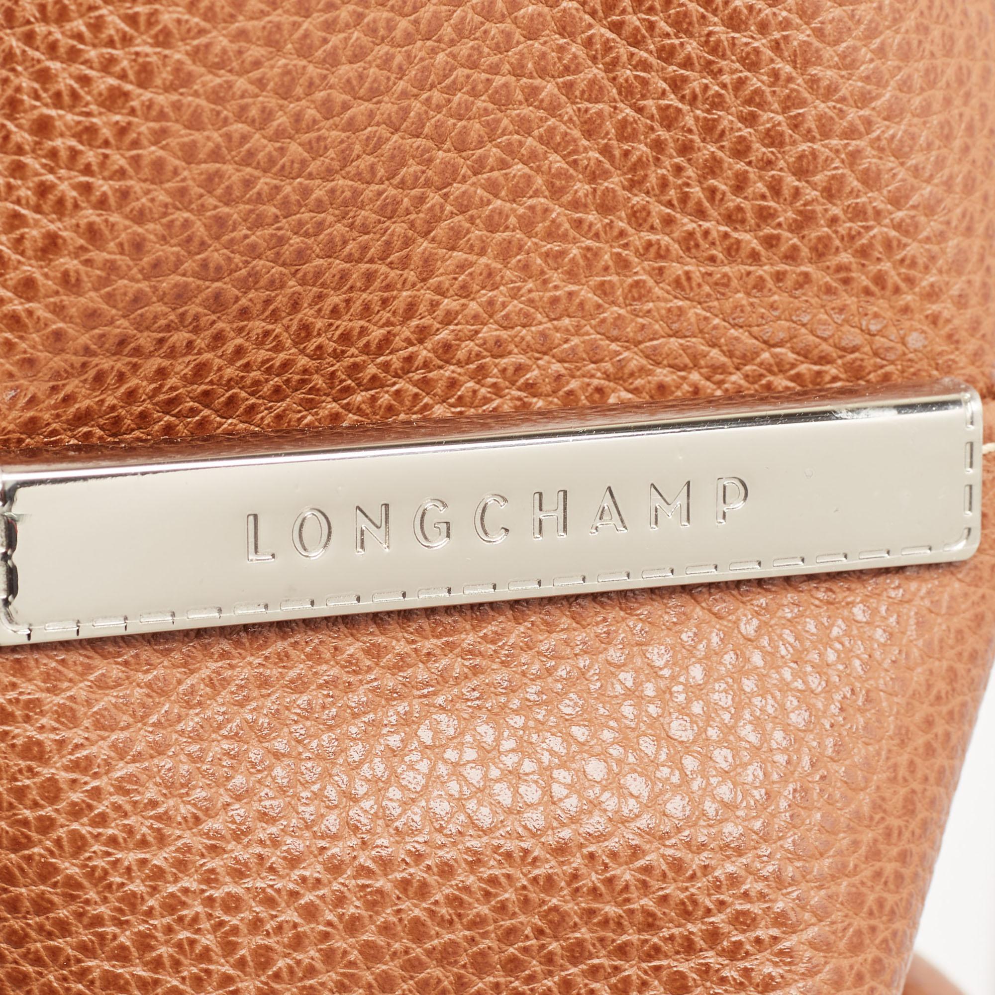Longchamp Brown Leather Le Foulonne City Bag 3