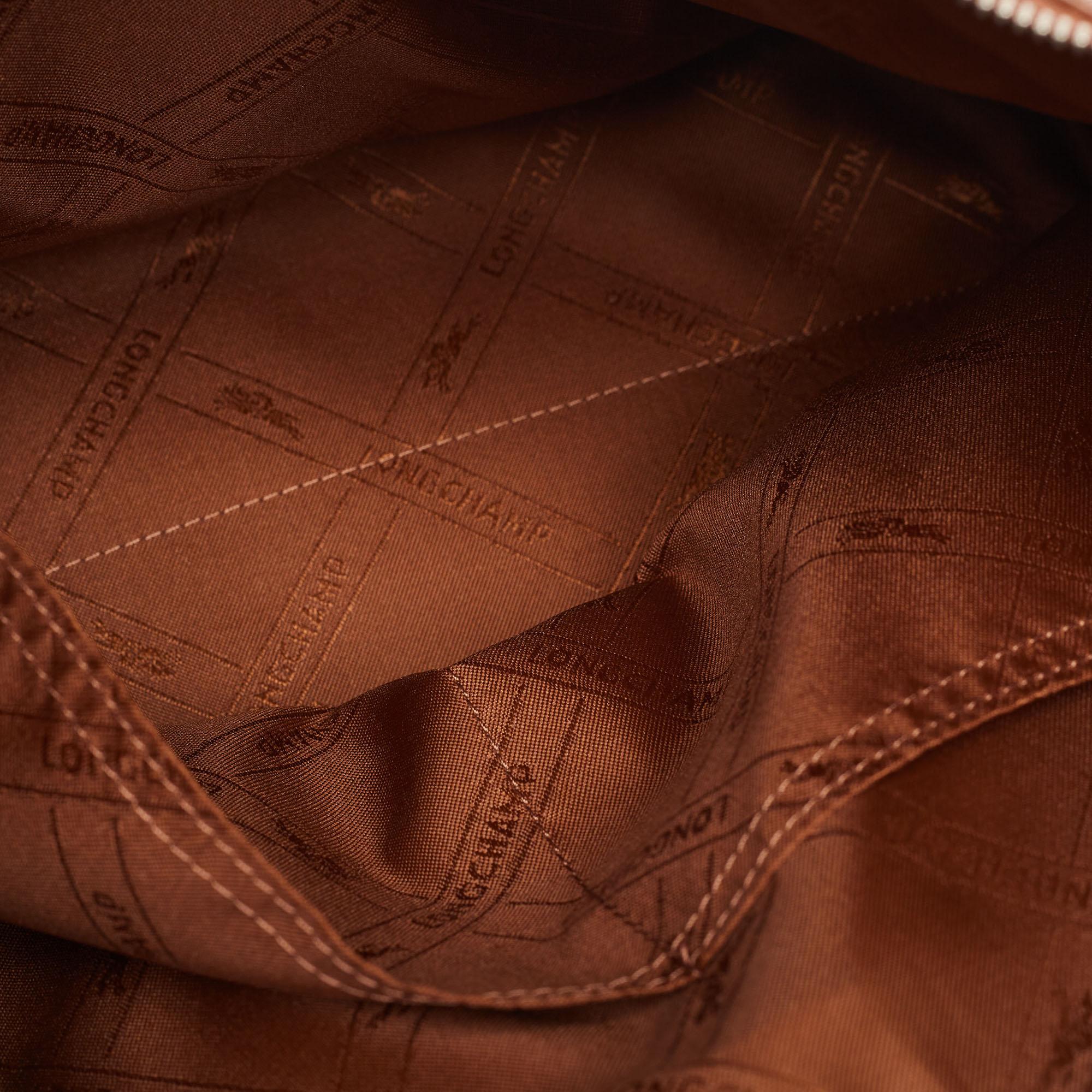 Longchamp Brown Leather Le Foulonne City Bag 4