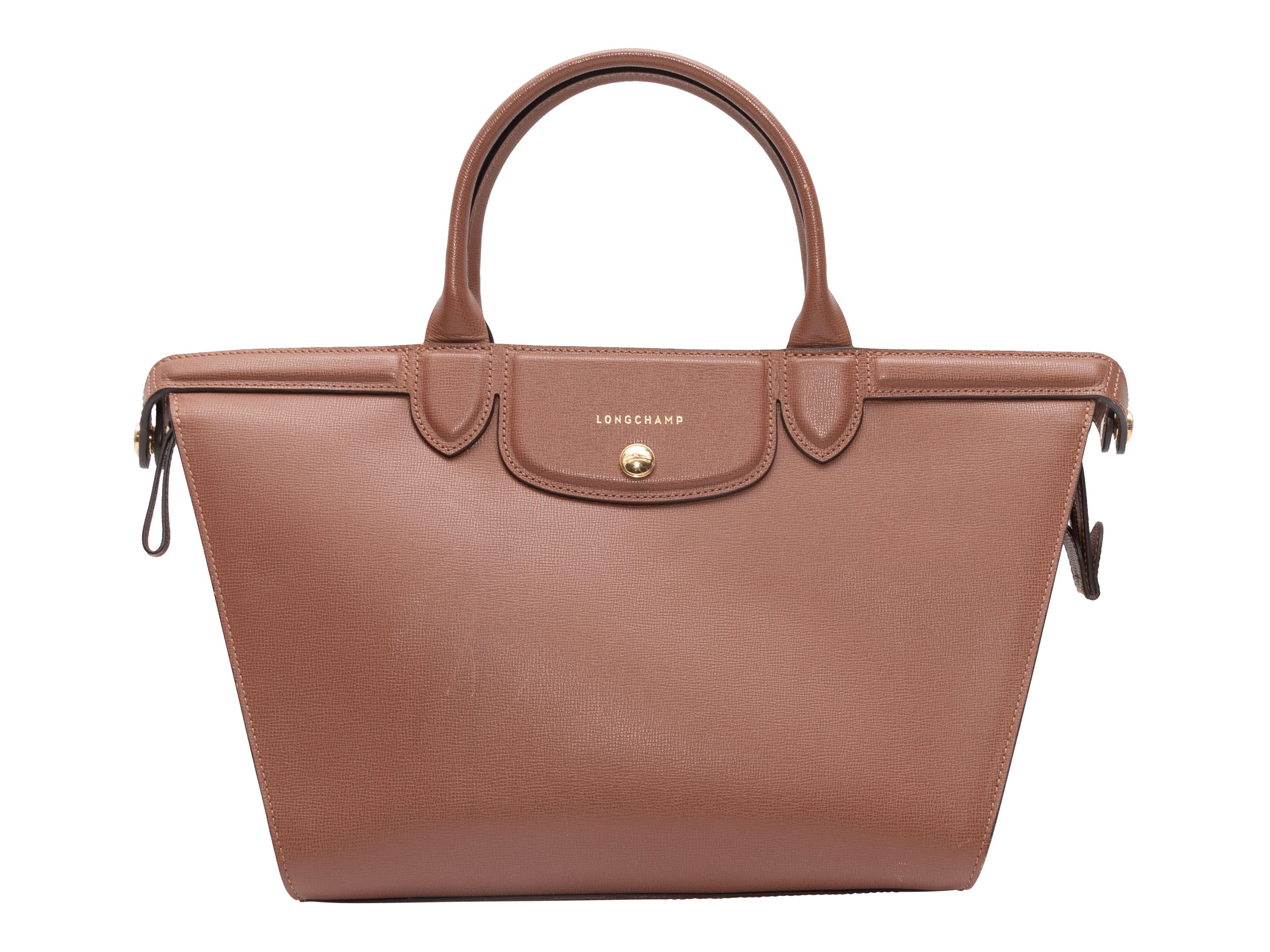 Women's Longchamp Brown Leather Tote Bag
