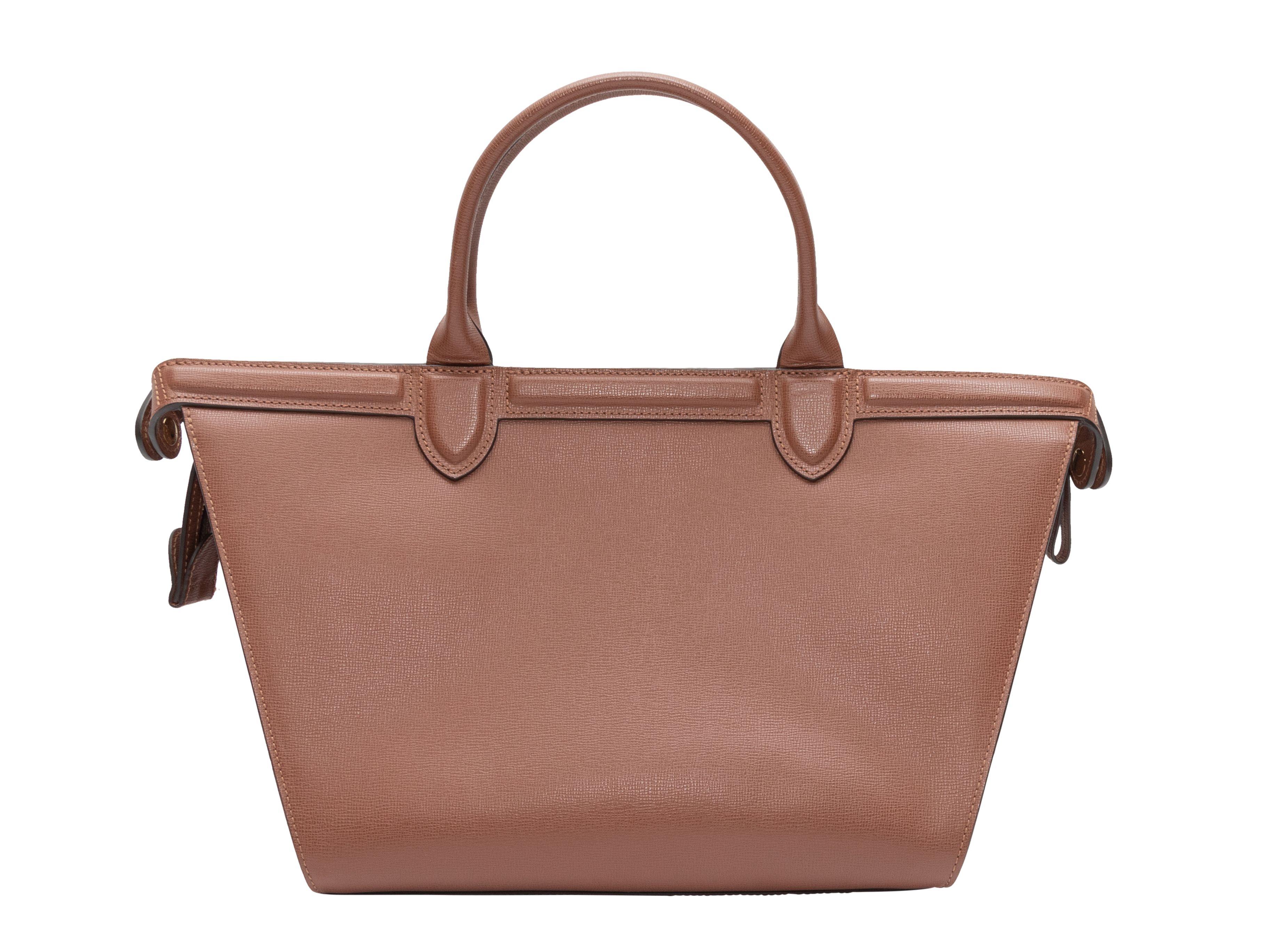 Longchamp Brown Leather Tote Bag 2