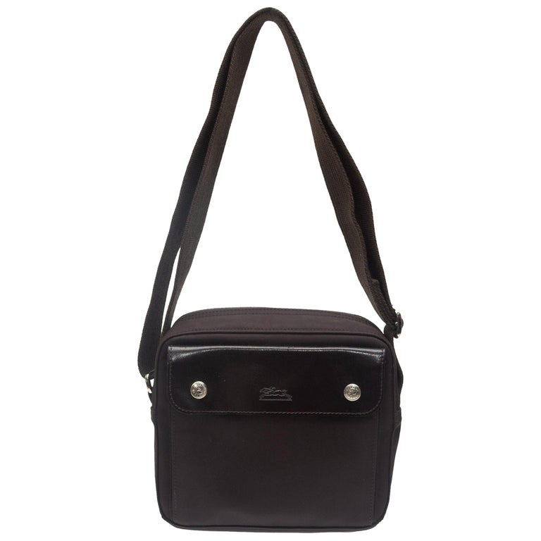 Longchamp Brown Nylon Crossbody Bag at 1stDibs longchamp messenger
